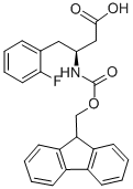 FMOC-(S)-3-AMINO-4-(2-FLUORO-PHENYL)-BUTYRIC ACID 구조식 이미지