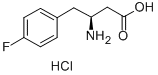(S)-3-AMINO-4-(4-FLUOROPHENYL)BUTANOIC ACID HYDROCHLORIDE 구조식 이미지