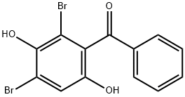 2,4-Dibromo-3,6-dihydroxybenzophenone Structure