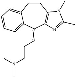 1,2-Dimethyl-1,4,9,10-tetrahydro-4-[3-(dimethylamino)propylidene]benzo[4,5]cyclohept[1,2-d]imidazole Structure