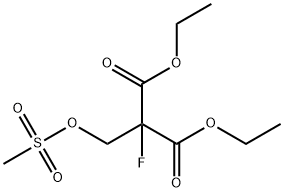 2-FLUORO-2-메탄설포닐록시메틸-말론산디에틸에스테르 구조식 이미지