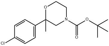 4-BOC-2-(4-CHLOROPHENYL)-2-METHYLMORPHOLINE 구조식 이미지