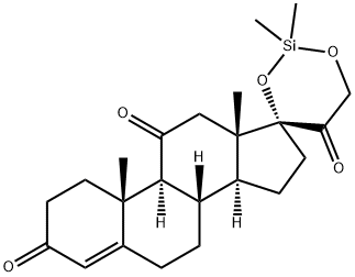 17,21-[(Dimethylsilylene)bis(oxy)]pregn-4-ene-3,11,20-trione Structure