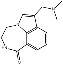 3,4-Dihydro-7-[(dimethylamino)methyl]pyrrolo[3,2,1-jk][1,4]benzodiazepin-1(2H)-one 구조식 이미지