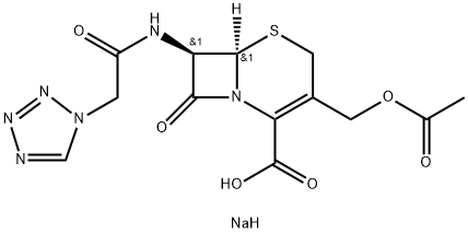 27164-45-0 sodium (6R-trans)-3-(acetoxymethyl)-8-oxo-7-(1H-tetrazol-1-ylacetamido)-5-thia-1-azabicyclo[4.2.0]oct-2-ene-2-carboxylate