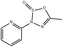 Pyridine, 2-(5-methyl-3H-1,2,3,4-oxathiadiazol-3-yl)-, S-oxide (8CI) Structure