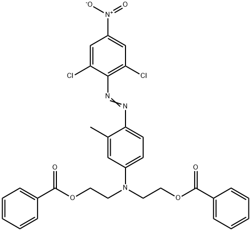 2,2'-[[4-[(2,6-Dichloro-4-nitrophenyl)azo]-3-methylphenyl]imino]bisethanol dibenzoate 구조식 이미지