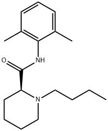 1-부틸-N-(2,6-디메틸페닐)-피페리딘-2-카르복사미드 구조식 이미지