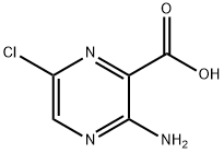 3-amino-6-chloropyrazine-2-carboxylic acid 구조식 이미지