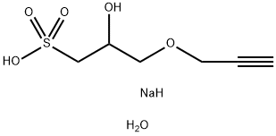 나트륨2-HYDROXY-3-(PROP-2-YNYLOXY)PROPANE-1-SULFONATEHYDRATE 구조식 이미지