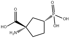Cyclopentanecarboxylic acid, 1-amino-3-phosphono-, (1S,3R)- (9CI) Structure
