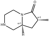 Pyrrolo[1,2-a]pyrazin-6(2H)-one, hexahydro-7-methyl-, (7R,8aS)-rel- (9CI) 구조식 이미지