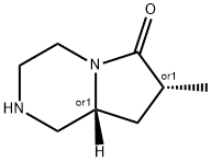 Pyrrolo[1,2-a]pyrazin-6(2H)-one, hexahydro-7-methyl-, (7R,8aR)-rel- (9CI) Structure