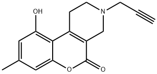 1,2,3,4-Tetrahydro-10-hydroxy-8-methyl-3-(2-propynyl)-5H-[1]benzopyrano[3,4-c]pyridin-5-one 구조식 이미지