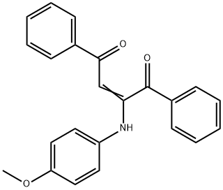 1,4-Diphenyl-2-(4-methoxyphenylamino)-2-butene-1,4-dione 구조식 이미지