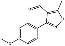 4-Isoxazolecarboxaldehyde,3-(4-methoxyphenyl)-5-methyl-(9CI) 구조식 이미지