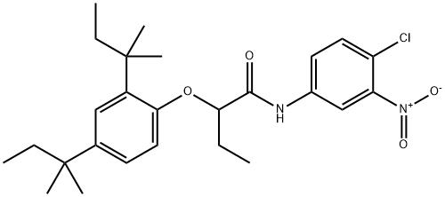 4'-chloro-2-(2,4-di-tert-pentylphenoxy)-3'-nitrobutyranilide Structure