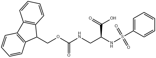 (S)-FMOC-3-AMINO-2-(PHENYLSULFONYLAMINO)-PROPIONIC ACID Structure
