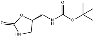 Carbamic acid, [[(5S)-2-oxo-5-oxazolidinyl]methyl]-, 1,1-dimethylethyl ester Structure