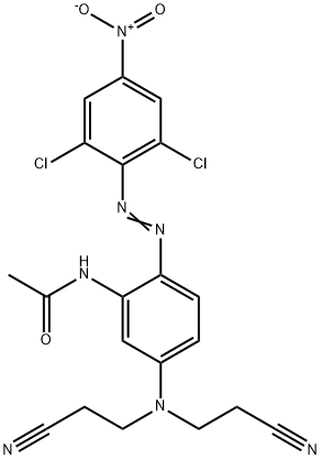 5'-[bis(2-cyanoethyl)amino]-2'-[(2,6-dichloro-4-nitrophenyl)azo]acetanilide 구조식 이미지