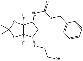 N-[(3aS,4R,6S,6aR)-Tetrahydro-6-(2-hydroxyethoxy)-2,2-dimethyl-4H-cyclopenta-1,3-dioxol-4-yl]carbamic acid phenylmethyl ester Structure