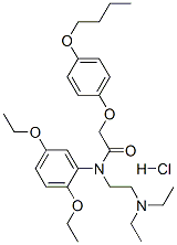 2-(4-butoxyphenoxy)-N-(2,5-diethoxyphenyl)-N-[2-(diethylamino)ethyl]acetamide monohydrochloride Structure