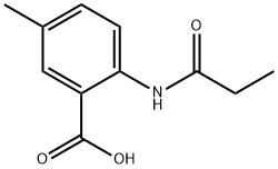 Benzoic acid, 5-methyl-2-[(1-oxopropyl)amino]- (9CI) Structure