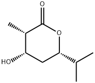 2H-Pyran-2-one,tetrahydro-4-hydroxy-3-methyl-6-(1-methylethyl)-,(3S,4S,6S)-(9CI) Structure