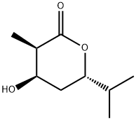2H-Pyran-2-one,tetrahydro-4-hydroxy-3-methyl-6-(1-methylethyl)-,(3R,4R,6S)-(9CI) Structure
