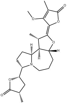 (3S,5S)-5-[(1S,2Z,3aβ,10aα,10bα)-Decahydro-2-(2,5-dihydro-3-methoxy-4-methyl-5-oxofuran-2-ylidene)-1α-methyl-2H-furo[3,2-c]pyrrolo[1,2-a]azepin-8α-yl]-4,5-dihydro-3-methylfuran-2(3H)-one Structure
