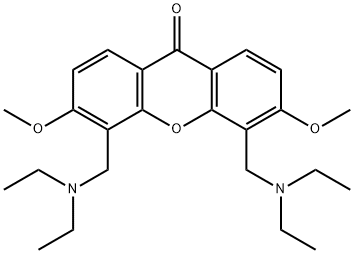 4,5-Bis[(diethylamino)methyl]-3,6-dimethoxy-9H-xanthen-9-one Structure