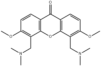 4,5-Bis[(dimethylamino)methyl]-3,6-dimethoxy-9H-xanthen-9-one Structure