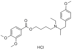 Mebeverine hydrochloride 구조식 이미지