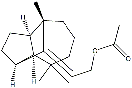 [1S-(1alpha,3abeta,4alpha,8abeta)]-2-(decahydro-4,8,8-trimethyl-1,4-methanoazulen-9-ylidene)ethyl acetate Structure