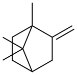 1,7,7-trimethyl-2-methylidene-norbornane Structure