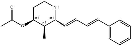 3-Methyl-2-[(1E,3E)-4-phenyl-1,3-butadienyl]-4-piperidinol=acetate Structure