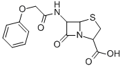 (6R)-3,3-Didemethyl-6-[(phenoxyacetyl)amino]penicillanic acid Structure