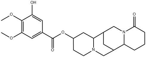 3-Hydroxy-4,5-dimethoxybenzoic acid [dodecahydro-11-oxo-7,14-methano-2H,6H-dipyrido[1,2-a:1',2'-e][1,5]diazocin-2-yl] ester 구조식 이미지