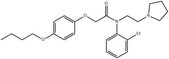 2-(p-부톡시페닐옥시)-2'-클로로-N-[2-(1-피롤리디닐)에틸]아세트아닐리드 구조식 이미지