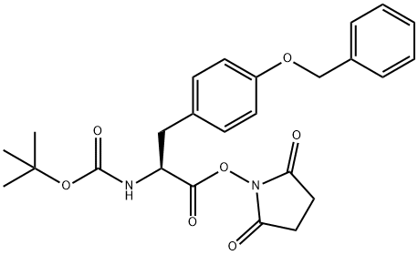 tert-butyl (S)-[2-[(2,5-dioxo-1-pyrrolidinyl)oxy]-2-oxo-1-[[4-(benzyloxy)phenyl]methyl]ethyl]carbamate 구조식 이미지