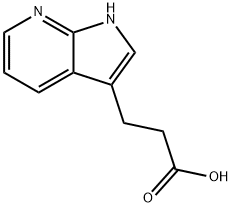 1H-피롤로[2,3-b]피리딘-3-프로판산 구조식 이미지