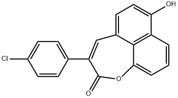 3-(p-Chlorophenyl)-7-hydroxy-2H-naphth[1,8-bc]oxepin-2-one 구조식 이미지