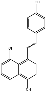 4-(p-Hydroxystyryl)-1,5-naphthalenediol Structure