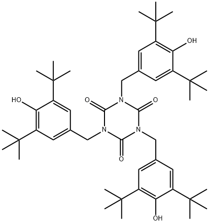 1,3,5-트리스(3,`5`-디-t-부틸-4`-하이드록시벤질)-sec-트리아진-2,4,6-(1H,3H,5H)트리온 구조식 이미지