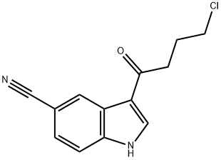 3-(4-chlorobutanoyl)-1H-indole-5-carbonitrile 구조식 이미지