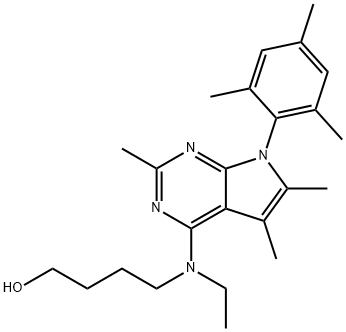 4-(N-ETHYL-N-4-HYDROXYBUTYL)AMINO-2,5,6-TRIMETHYL-7-(2,4,6-TRIMETHYLPHENYL)PYRROLO[2,3-D]PYRIMIDINE HYDROCHLORIDE Structure