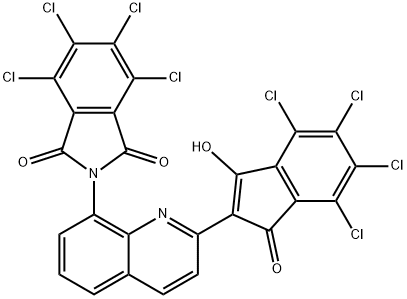 3,4,5,6-tetrachloro-N-[2-(4,5,6,7-tetrachloro-3-hydroxy-1-oxo-1H-inden-2-yl)-8-quinolyl]phthalimide 구조식 이미지