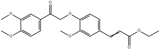 3-[4-[2-(3,4-DIMETHOXYPHENYL)-2-OXOETHOXY]-3-METHOXYPHENYL]-2-PROPENOIC ACID ETHYL ESTER 구조식 이미지