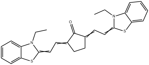 2,5-BIS((E)-2-[3-ETHYL-1,3-BENZOTHIAZOL-2(3H)-YLIDENE]ETHYLIDENE)CYCLOPENTANONE Structure