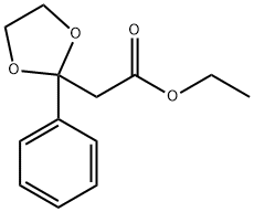 2-Phenyl-1,3-dioxolane-2-acetic acid ethyl ester Structure